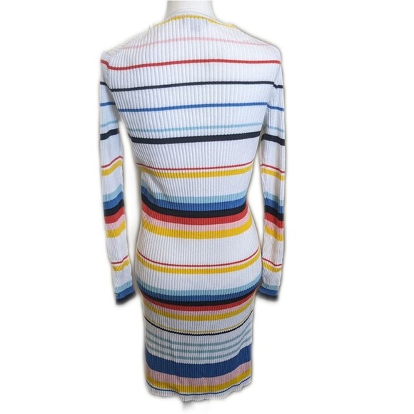 Tommy Hilfiger open front cardigan sweater, striped, cotton/viscose S - Picture 2 of 11